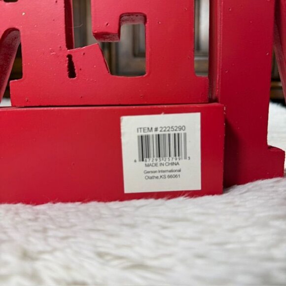 Gerson International MERRY CHRISTMAS Wood LED Light Tabletop Holiday Decor Sign - Picture 11 of 14